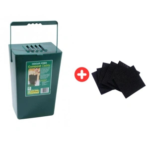 Kosz na odpady organiczne 9L – Garland + 6 wymiennych filtrów węglowych