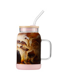 Słoik ze słomką Fuori 600 ml różowy - Vialli Design