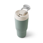 Monbento Travel Mug kubek termiczny 0,6 l ze słomką, Green Natural