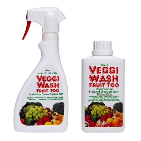 Veggi Wash, a natural liquid for washing vegetables and fruits, 2 in 1 set